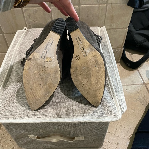 Suede Fringe Wedge Bootie - Picture 3 of 6